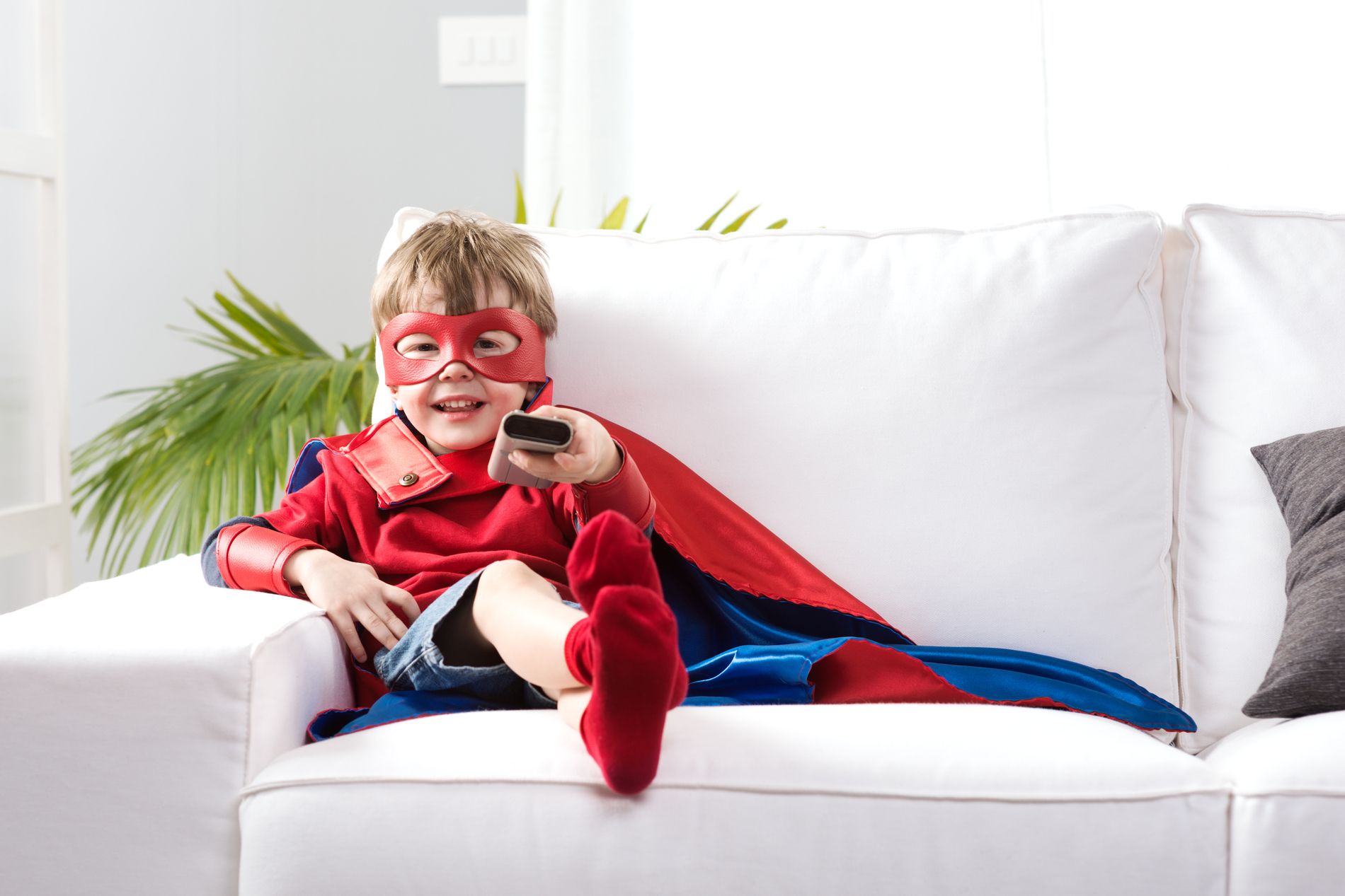 Boy as a superhero