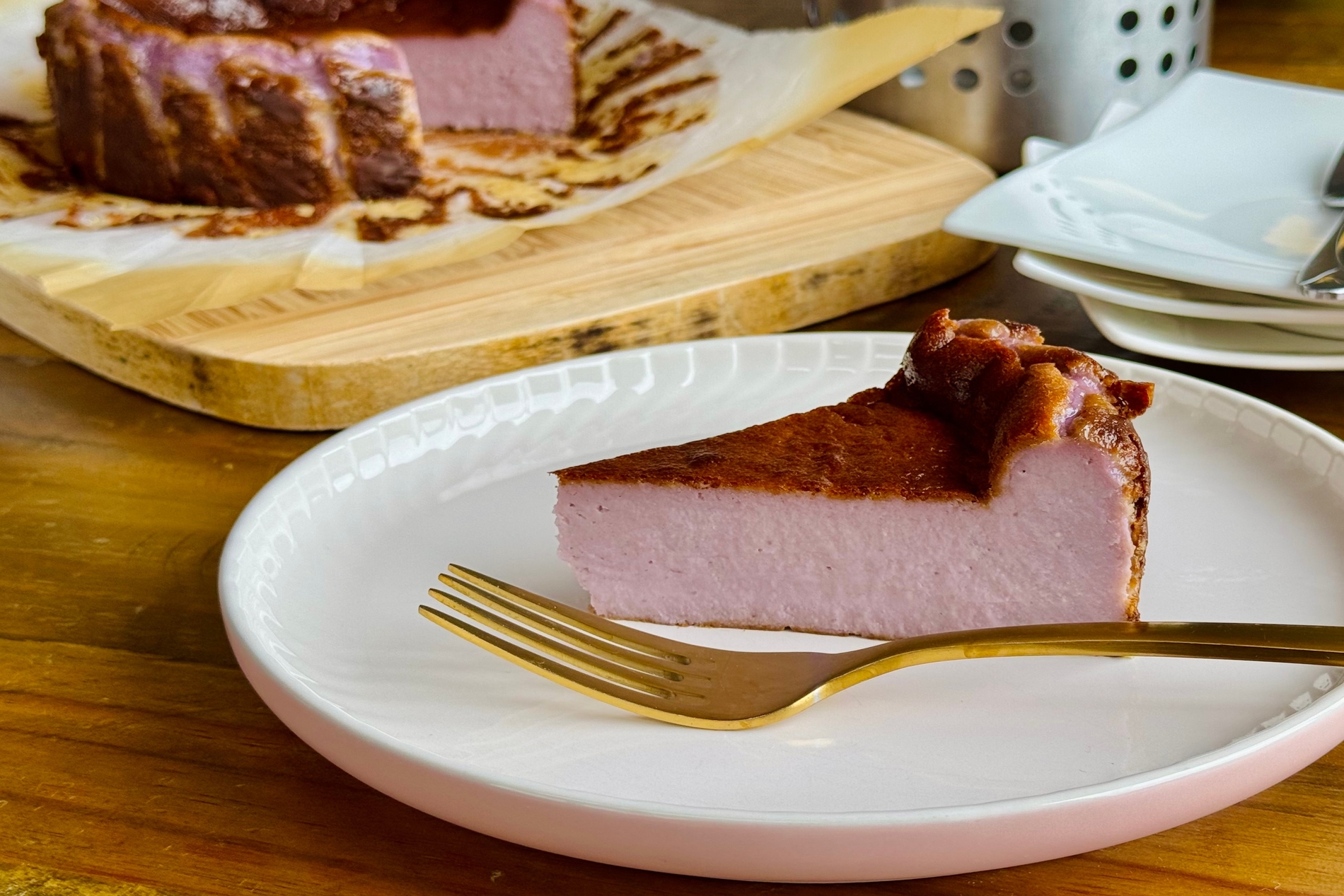 Ube cheesecake
