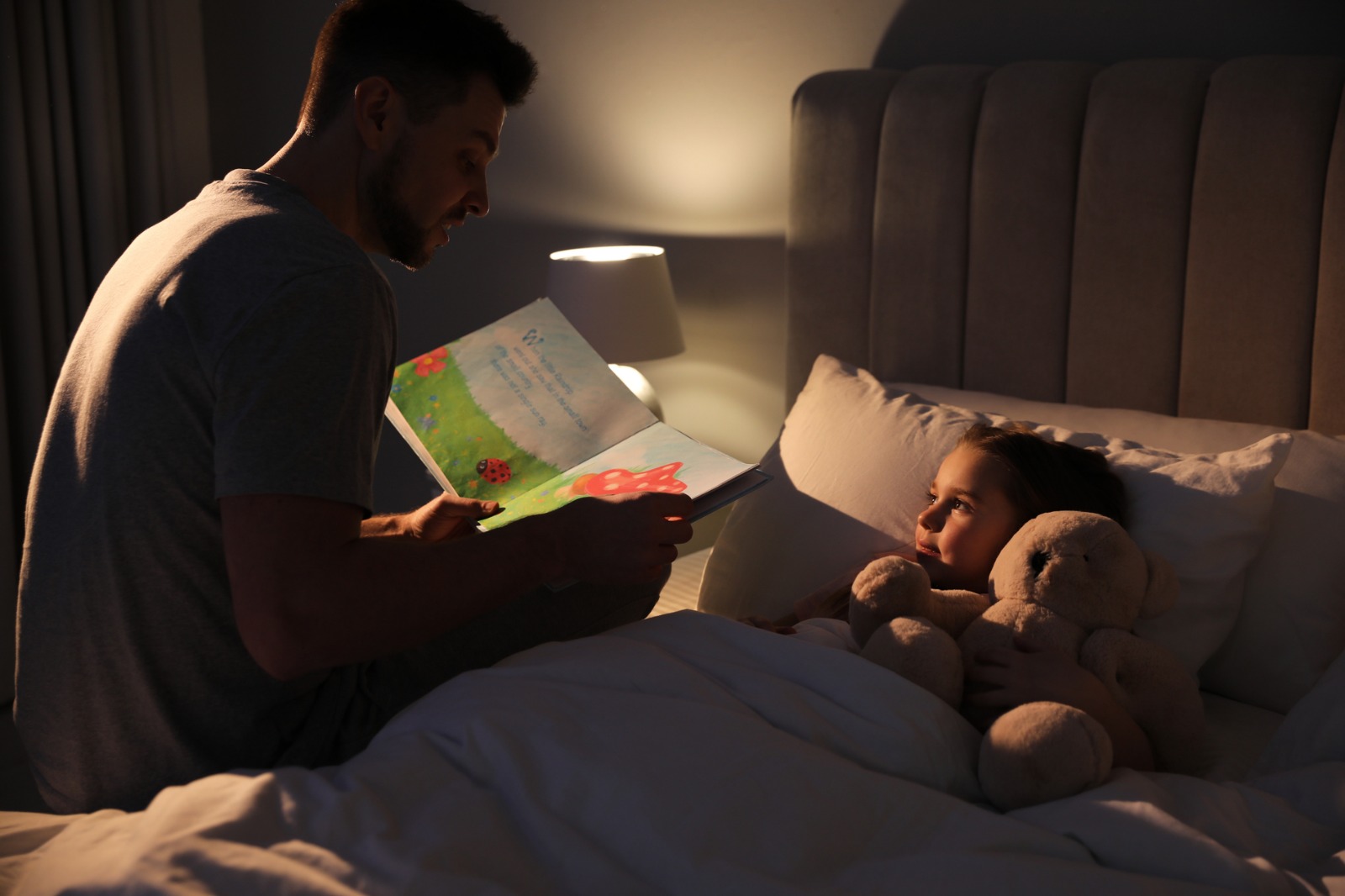 Father reading a bedtime story